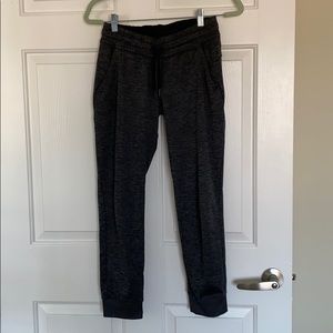 ADIDAS fleece lined ankle joggers, size small